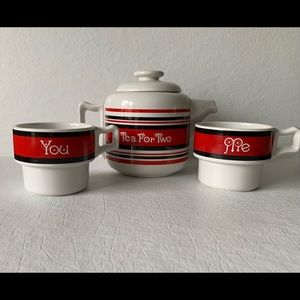 Vintage 70’s Tea for Two Set. New with Tags.